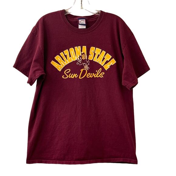 Cadre Athletic Maroon Red Arizona State Sun Devils T-Shirt Size Large - Picture 1 of 9